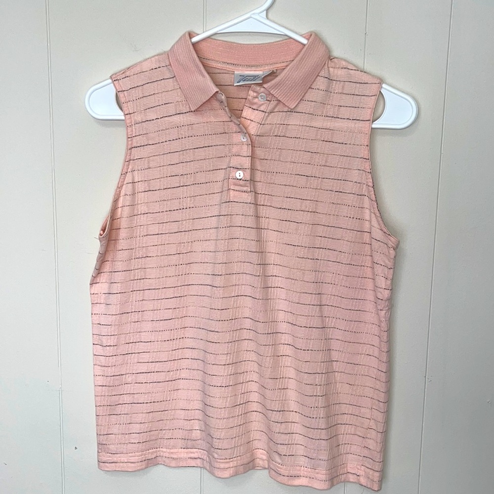 Pink Tail Golf Polo Sleeveless Size Small